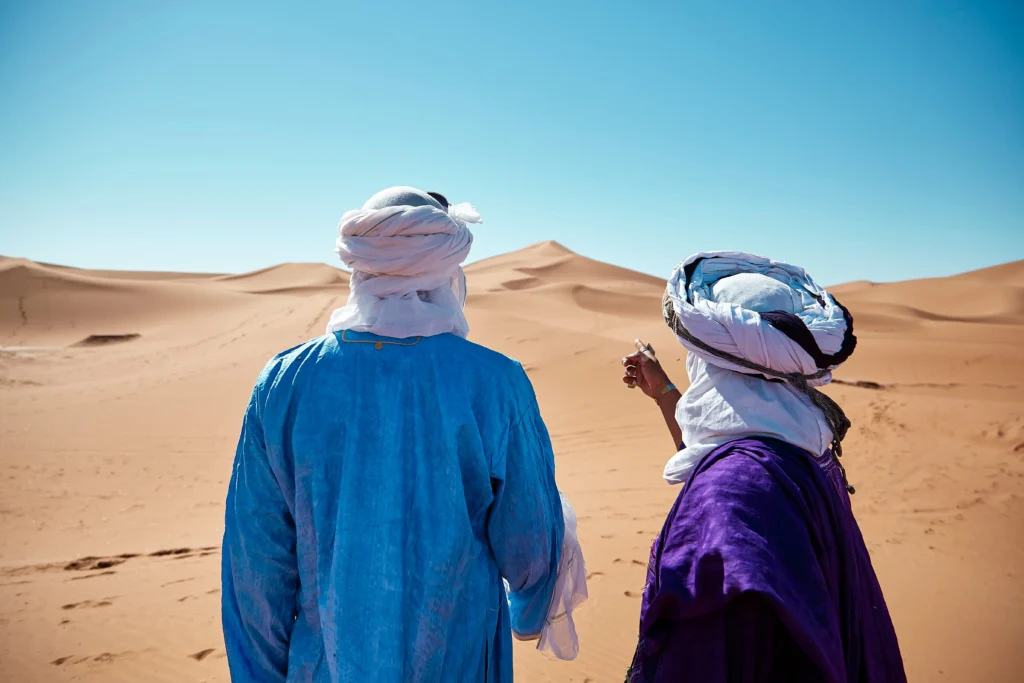 Camel caravan during the new year in Morocco